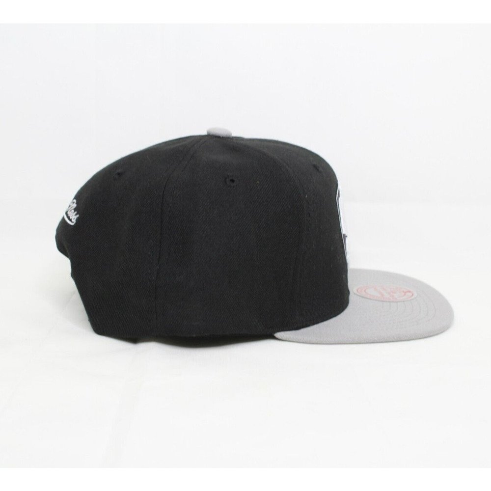 Mitchell & Ness Brooklyn Nets Black/ Gray Adjustable Snapback Hat Cap NWT - Picture 2 of 8